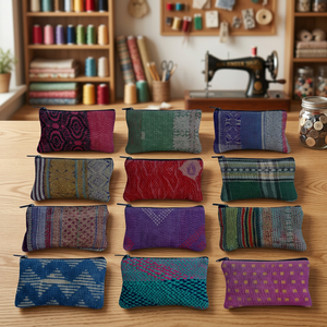 กระเป๋าสตางค์ Kantha ปักลายวินเทจ - Product Image 3