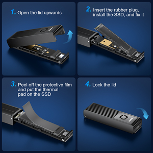 FIDECO - Nueva Carcasa <span class=keywords><strong>USB</strong></span> 3.2 de 10 Gbps para NVMe <span class=keywords><strong>SATA</strong></span>, Adaptador de SSD a <span class=keywords><strong>USB</strong></span> con Ventilador de Refrigeración - Product Image 3