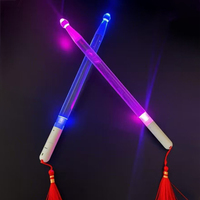 Acryl Drum Stick Rot & Blau Glow LED Drumsticks Helle LED Light Up Drumsticks Glow in the Dark Jazz Drumsticks