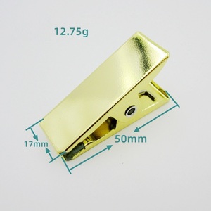New 5cm Anti Slip Metal Plastic Mouth Spring Clip, High-End and Durable Office and Daily Metal Clip Gold <strong>Silver</strong> Black - Product Image 5