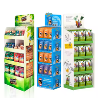 Exhibidor de Cartón Personalizable para Piso, Resistente y Ecológico, para Publicidad en Tiendas, Ideal para Alimentos, Dulces y Chocolate
