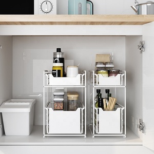 Double-Layer Multifunctional Office Living Room <strong>File</strong> Storage Rack Upgraded Foldable Push- Pull <strong>Metal</strong> Iron Straw <strong>File</strong> <strong>Cabinets</strong> - Product Image 4