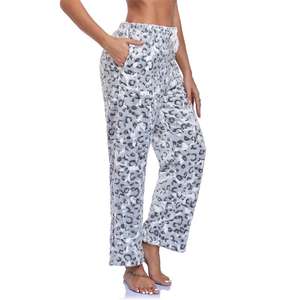 Pantalones de <span class=keywords><strong>pijama</strong></span> de lana <span class=keywords><strong>polar</strong></span> negro Pantalones de <span class=keywords><strong>pijama</strong></span> con bolsillos Pantalones de salón cómodos y acogedores <span class=keywords><strong>para</strong></span> Otoño Invierno - Product Image 5