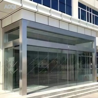 Sistem Pintu Geser Aluminium Modern Cerdas dengan Motor AC Kapasitas Beban 300KG untuk Penggunaan Rumah Sakit, Sensor Kontrol Jarak Jauh Internal