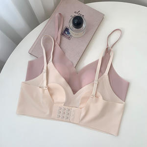 Soutien-gorge push-up ultra-fin sexy sans couture pour femme, bonnets 3/4 à oreilles de lapin, tricoté, bretelles réglables, dos en U, semi-transparent - Product Image 4