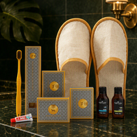 Kit d'articles de toilette jetables de luxe personnalisés pour hôtel – Ensemble complet d'articles de toilette pour invités avec logo OEM – Articles de voyage pour salle de bain d'hôtel – Fournitures hôtelières