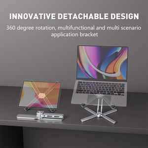 Base Giratoria de <span class=keywords><strong>360</strong></span> Grados, Soporte Ajustable de Aluminio para Laptop, Soporte Ergonómico para Notebook, Compatible con iPad y <span class=keywords><strong>MacBook</strong></span> - Product Image 2