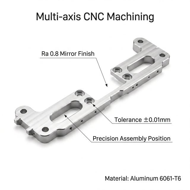 CNC Machining Services Custom Aluminum Alloy Mounting Plate Robotics Industrial Automation Precision Milled Parts OEM Service