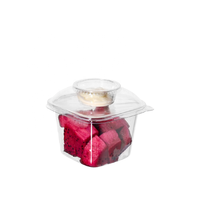 herbes rectangulaires suspendus de 0.75oz pour l'emballage d'herbes fraîches Boîte en plastique à clapet jetable transparente