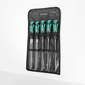 Xinzhi Penggong 5 Piece Carbon Steel File Set 200mm Flat Bastard Cut For Grinding And Polishing - Product Image 1