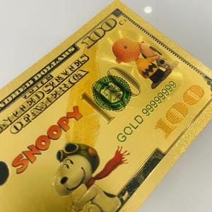 Nuevo Billete Conmemorativo de Snoopy del Anime Americano, Billete de Papel Metálico con Personaje de Dibujos Animados, Moneda Conmemorativa de Oro de 24k - Product Image 6