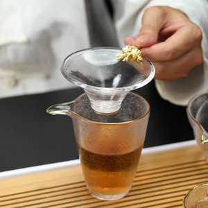 Thickened Heat Resistant Glass <b>Tea</b> Filter With Stainless Steel Mesh <b>Infuser</b> Set Creative <b>Tea</b> Ceremony Accessory For Adults - Product Image 2