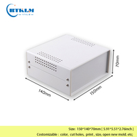 Boîtier métallique pour amplificateur DIY, boîtier en fer pour électronique, boîtier pour instrument DIY, boîtier de projet, boîte de jonction électrique en fer 150*140*70mm