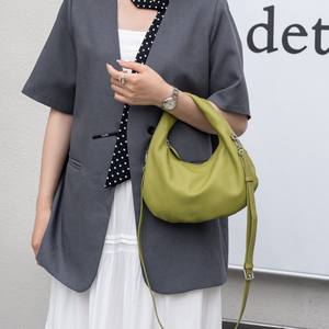 Nouveauté 2026 : Sacs à main pour femmes en cuir véritable, sacs demi-lune populaires, sacs pour dames en cuir de vachette première couche de haute qualité - Product Image 3