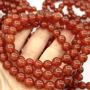Braccialetti di cristallo di agata rossa, pietra curativa per coraggio e vitalità, gioielli fatti a mano - Product Image 4