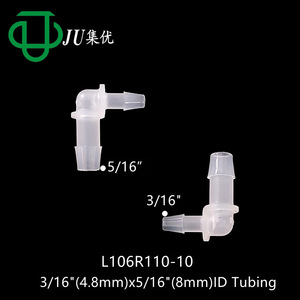 Conector de Manguera de Plástico en Forma de Codo de 90 Grados JU, Reductor de 1/2 Pulgada, Flexible, para Plomería Industrial - Product Image 2