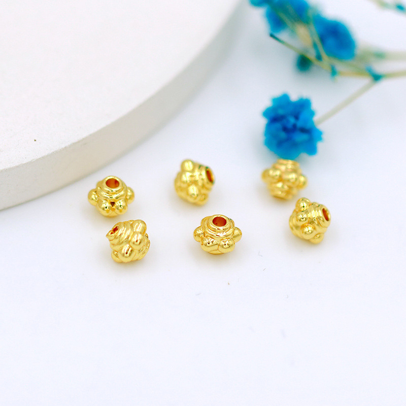 Estilo 8, cuentas espaciadoras de linterna de 6 dientes de 5 mm