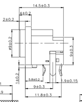 Usine personnalisée DC00380 3PIN 9mm DIP connecteur d'alimentation cc prise d'alimentation cc