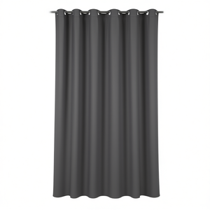 Rideau de douche gris foncé en polyester 120x200 cm, imperméable, pour salle de bain - Product Image 2
