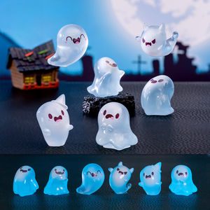 Venta al por mayor Micro paisaje creativo lindo luminoso Halloween pequeño fantasma muñeca ornamento - Product Image 2