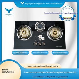 Cuisinière à <span class=keywords><strong>gaz</strong></span> pour usage domestique, export transfrontalier, panneau en cristal noir, protection verrouillage enfant, allumage électronique par impulsion + <span class=keywords><strong>gaz</strong></span> - Product Image 2
