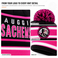 Casquette d'hiver en acrylique avec pompon, logo brodé personnalisé OEM, jacquard, bonnet à pompon décontracté en tricot pour adultes
