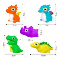Jouet de bain Dinosaure Lumineux Flottant à LED Clignotantes en Plastique pour Enfants de 2 à 4 Ans Fabriqué en Chine