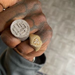Gold Plated Hiphop Rock Women Jewelry Lover Gift Micro Pave Cz Heart <strong>Ring</strong> <strong>Iced</strong> Out Bling Jewelry - Product Image 4