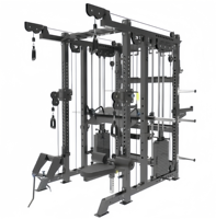 Station multifonctionnelle : Machine de musculation, Smith Machine avec croisement de câbles, Power Rack – Équipement de gym à domicile