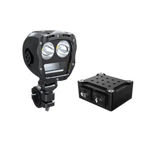 Interruptor inalámbrico Amarillo Ámbar LED Pods 150W Coche Offroad Conducción LED Spot Light Pods auxiliares con Tirador Lateral para UTV ATV