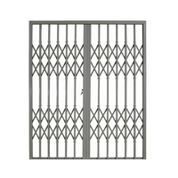 Puertas de seguridad retráctiles, enrejados de aluminio, antirrobo, para ventanas