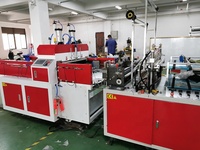 Machine automatique de fabrication de sacs en plastique t-shirt 4 lignes