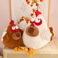 Peluche Capybara Kapibala en coton PP, anti-stress, cadeau unisexe, adorable poupée en tissu, coussin, jouet pour machine à griffes