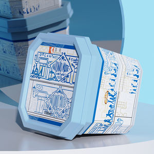 Ventas al por mayor vmcpp sello refrescante PP 95ML Cuadrado azul Contenedor de helado desechable - Product Image 1