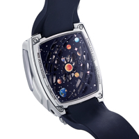 Montre mécanique automatique squelette Tonneau pour hommes, cadran creux 3D motif robot, aiguilles lumineuses, bracelet en silicone, vente en gros