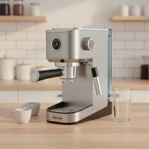 เครื่องชงกาแฟเอสเพรสโซแบบกึ่งอัตโนมัติ Newle แรงดัน 19 บา<span class=keywords><strong>ร์</strong></span> ควบคุมแบบดิจิตอล พร้อมหัวตีฟองนมสำหรับทำคาปูชิโ<span class=keywords><strong>น</strong></span>/ลาเต้ - Product Image 2