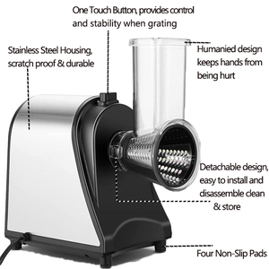 Robot culinaire électrique en acier inoxydable 500W, trancheuse et hachoir à légumes pour papaye verte et <span class=keywords><strong>carottes</strong></span> - Product Image 4