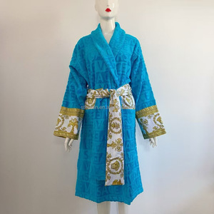Accappatoio da Notte di Lusso <span class=keywords><strong>per</strong></span> <span class=keywords><strong>Uomo</strong></span> e Donna, in Cotone Jacquard, <span class=keywords><strong>Pigiama</strong></span> Elegante <span class=keywords><strong>per</strong></span> Donna - Product Image 6