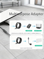 Adaptador Ethernet Starlink CPE de Fábrica, PVC, Cobre Puro, Blindado, IP68, Resistente al Agua, Conectores RJ45 Hembra, Cable de Extensión, Paquete de 1
