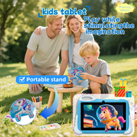 Tablet Android IWAWA 7-Inci untuk Anak-Anak Quad Core 2GB+32GB Resolusi 1024x600 Mainan Edukasi Baru Hadiah Sekolah dengan Garansi 1 Tahun