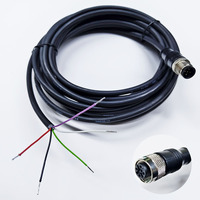 Conector de Cableado Personalizado de 5 Metros de Longitud, Conector M12 Impermeable Macho-Hembra de 4, 5, 6, 7 y 8 Pines, Ensamblaje de Cable de Extensión
