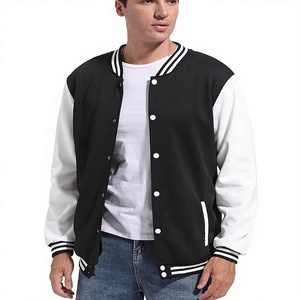 Vestes bomber de baseball pour hommes DHSPKN, style varsity, coupe ajustée, <span class=keywords><strong>veste</strong></span> varsity à lettres, motif cœur pour garçons - Product Image 1