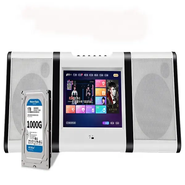 Taşınabilir videoke çalar karaoke makinesi ile MP4 dokunmatik ekran karaoke müzik kutusu