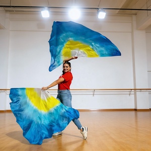 Bandiere e Mantelli per Danza Cristiana in Seta, Stendardi per l'Adorazione, Bandiere per Celebrazioni in Chiesa e Danza - Product Image 1