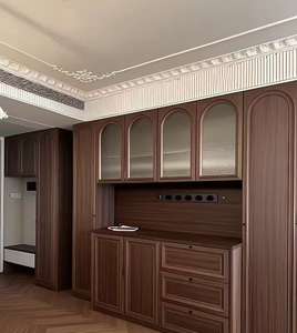 <span class=keywords><strong>Armoire</strong></span> <span class=keywords><strong>en</strong></span> bois massif sur mesure, convertible, extensible, pliable, avec étagères réglables, mobilier moderne pour chambre à coucher et salon - Product Image 2