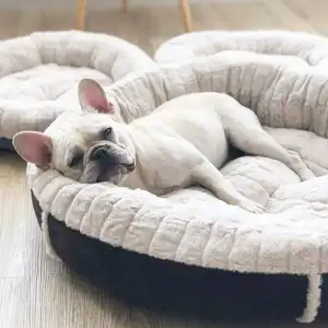 เตียงกอดสุนัขสัตว์เลี้ยงขนาดใหญ่ทรงกลมทรงโดนัทราคาถูกแบบคลาสสิก