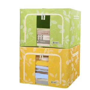 66L leaf zip bag storage organizer cloth storage box clothes organizer Other Storage Boxes/Basket home organization