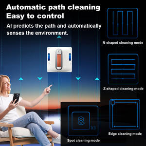 Robot de nettoyage de fenêtres électrique intelligent pour maison connectée, entièrement automatique, avec pulvérisation d'eau atomisée ultrasonique double face, 3+ modes, contrôle par application - Product Image 5