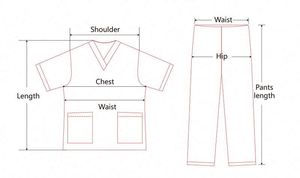 High End Medical <b>Scrubs</b> Solid Colour <b>Nursing</b> <b>Scrubs</b> Uniform Short-Sleeved Green Medical <b>Scrub</b> Uniform - Product Image 6