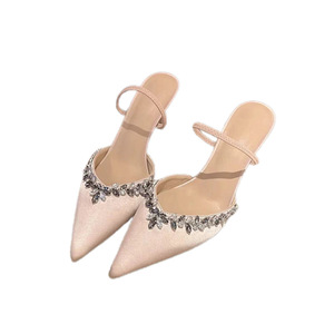 รองเท้าส้นสูงแบบมีหัวเข็มขัด ปลายแหลม สายรัดข้อเท้า สำหรับงานแต่งงาน งานเลี้ยงตอนเย็น ฤดูใบไม้ผลิ ฤดูร้อน สีเขียว พื้นหนา กันลื่น ทนทาน แฟชั่น - Product Image 5